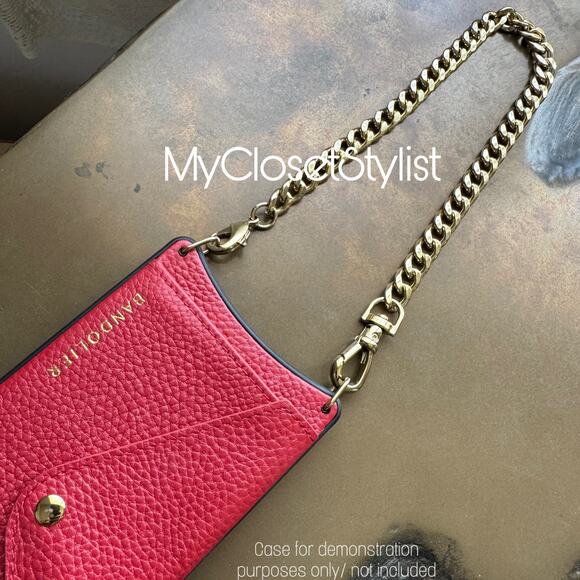 Bandolier RARE Gold Long Wrist Hand Strap NEW! Purse iphone case HARD TO GET 15" - Picture 6 of 9